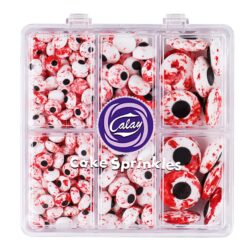 bloody halloween candy eyes sprinkles edible eyeballs cake cupcake cookie spooky decoration