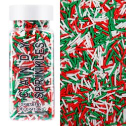 christmas jimmies sprinkles red green white mix cake decorating cupcake cookies holiday baking toppings