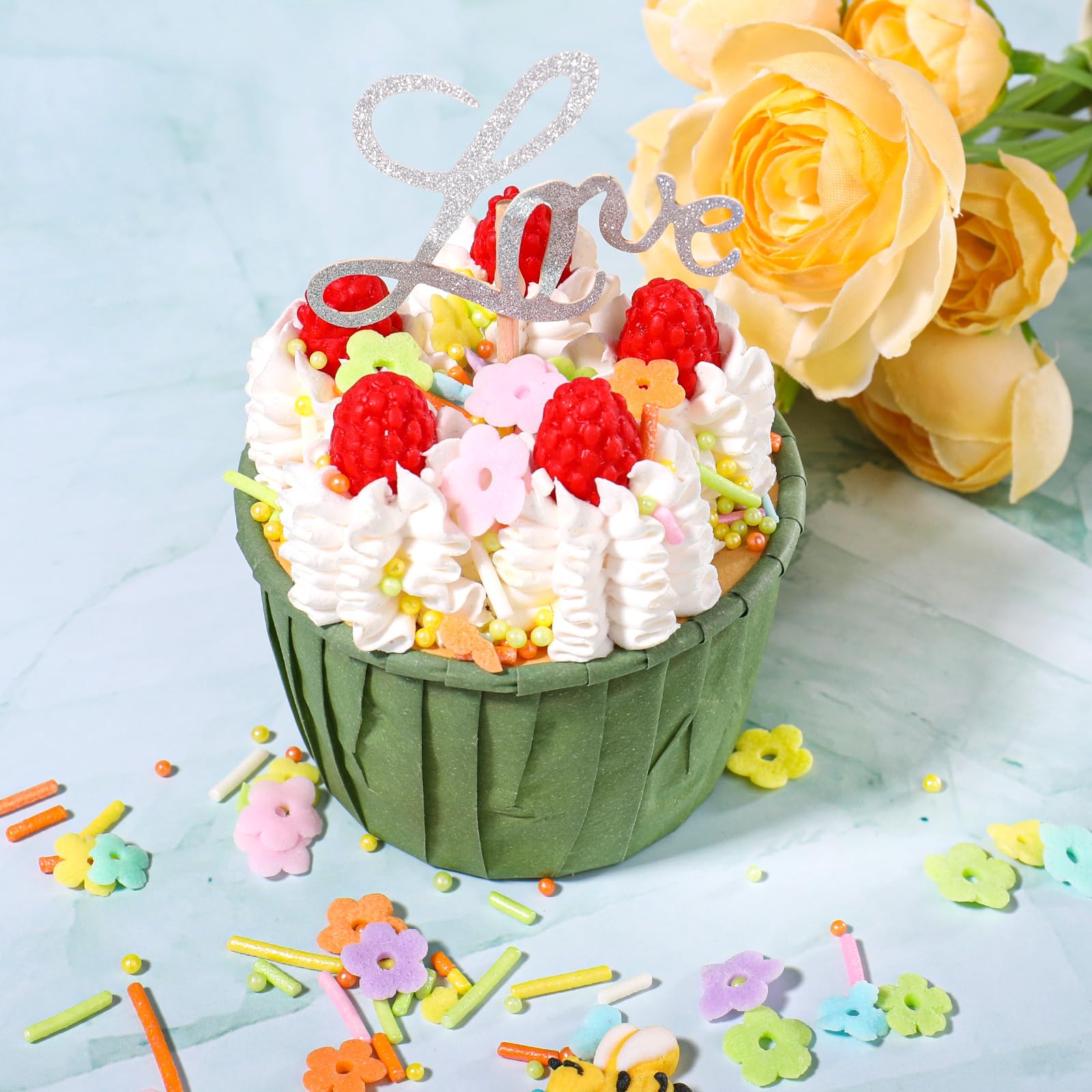 Floral Garden Sprinkles for Cake Decorating | Edible Flower & Bee Sprinkles for Cakes, Cupcakes, Cookies & Ice Cream - Image 6