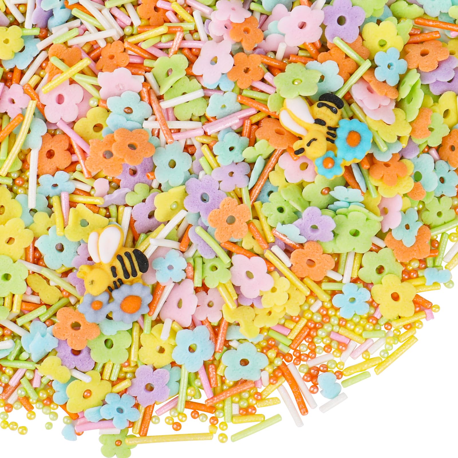 Floral Garden Sprinkles for Cake Decorating | Edible Flower & Bee Sprinkles for Cakes, Cupcakes, Cookies & Ice Cream - Image 8