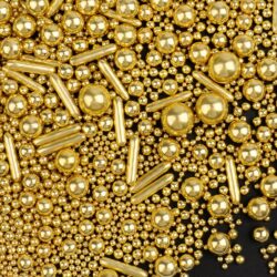 Gold Pearl Sprinkles – Edible Sugar Pearls for Cake Decorating, Perfect for Cakes, Cupcakes & Desserts