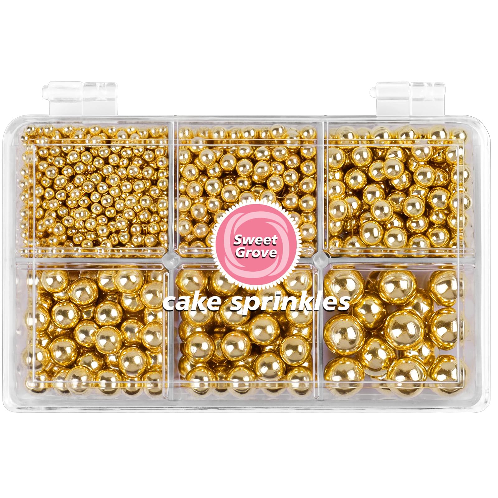 multi size pearl sprinkles for cake decorating gold and white edible sugar pearls