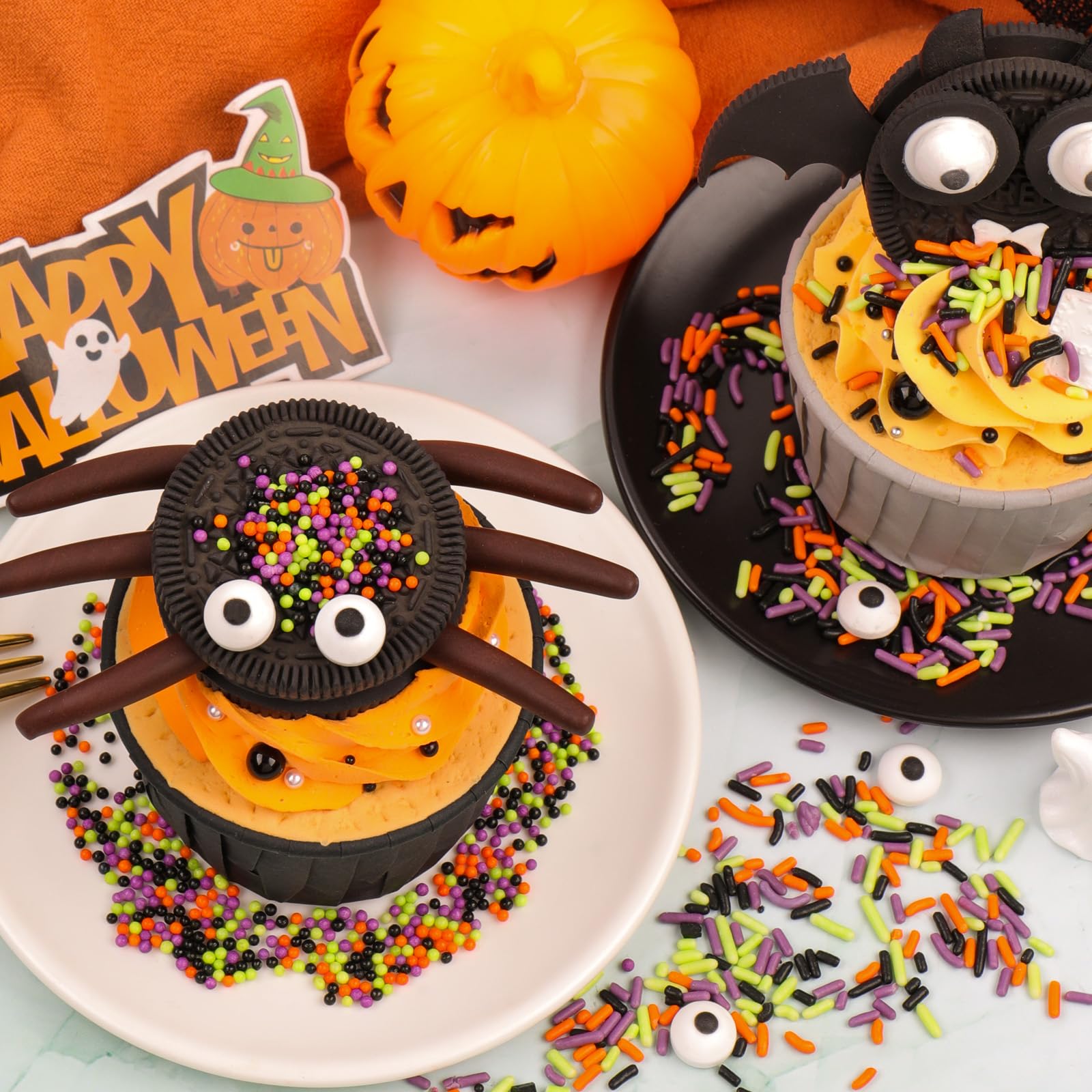 Halloween Sprinkles Mix – Eyeballs, Pumpkins, Jimmies & Sanding Sugar for Cake Decorating, Cupcakes, Cookies & Ice Cream - Image 8