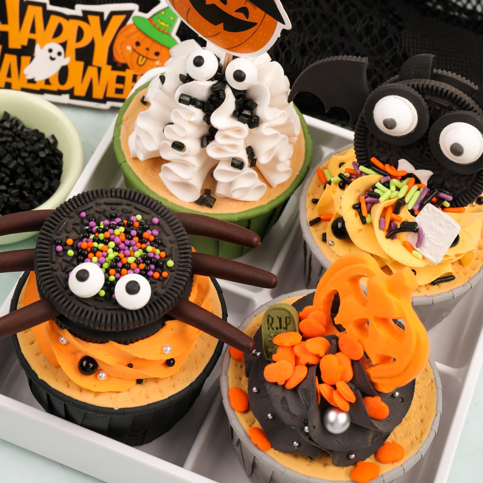 Halloween Sprinkles Mix – Eyeballs, Pumpkins, Jimmies & Sanding Sugar for Cake Decorating, Cupcakes, Cookies & Ice Cream - Image 7