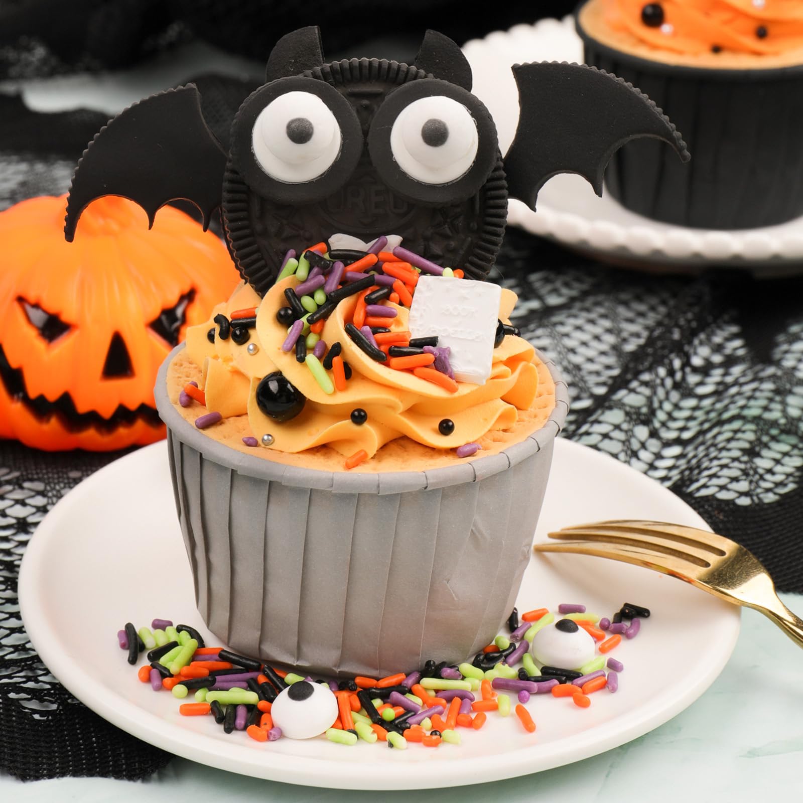 Halloween Sprinkles Mix – Eyeballs, Pumpkins, Jimmies & Sanding Sugar for Cake Decorating, Cupcakes, Cookies & Ice Cream - Image 5