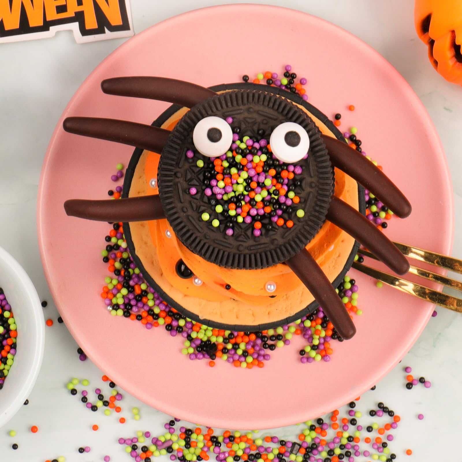 Halloween Sprinkles Mix – Eyeballs, Pumpkins, Jimmies & Sanding Sugar for Cake Decorating, Cupcakes, Cookies & Ice Cream - Image 4