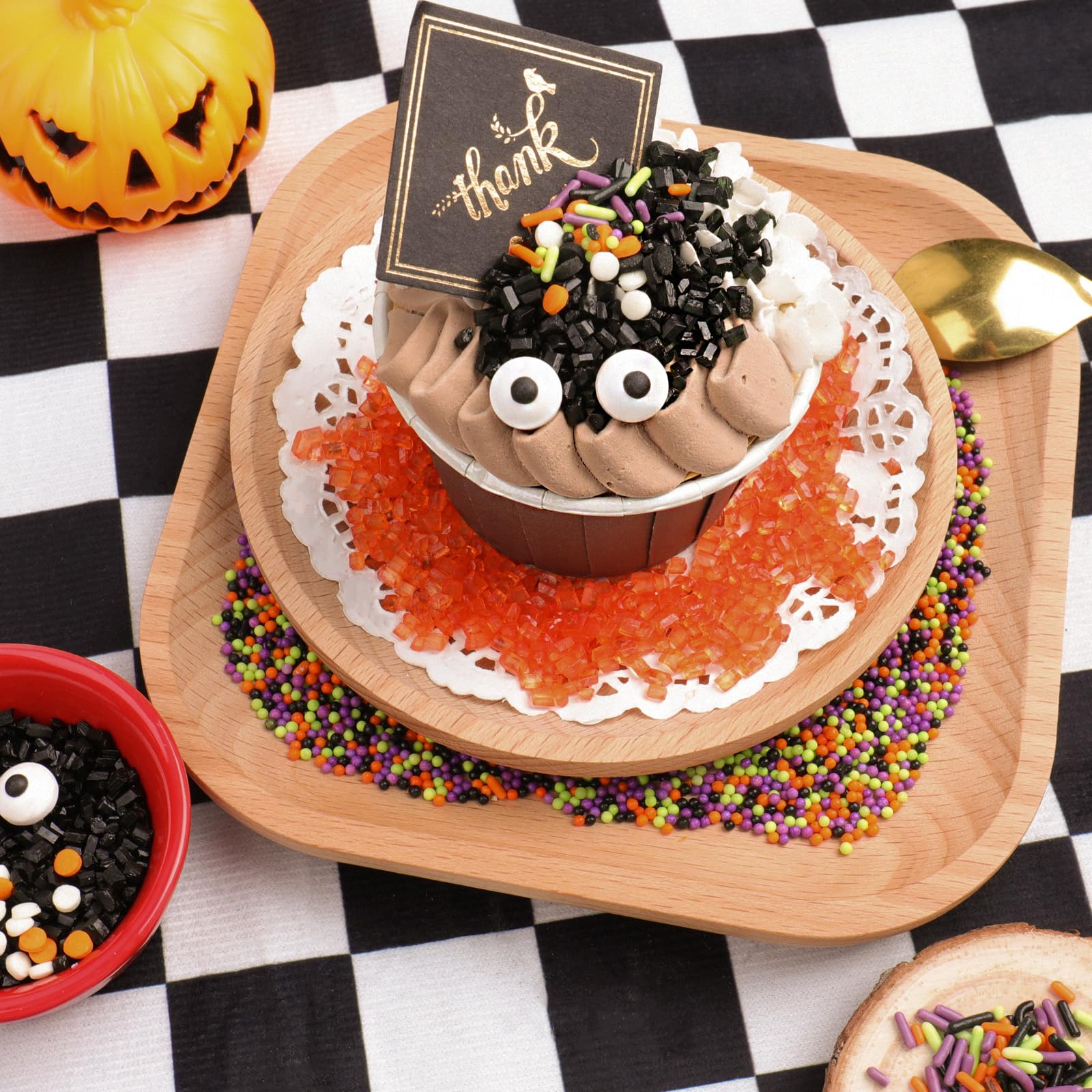 Halloween Sprinkles for Cake Decorating – Edible Eyeball Mix with Confetti, Jimmies, Nonpareils & Sugar for Cupcakes, Cookies & Spooky Desserts - Image 2