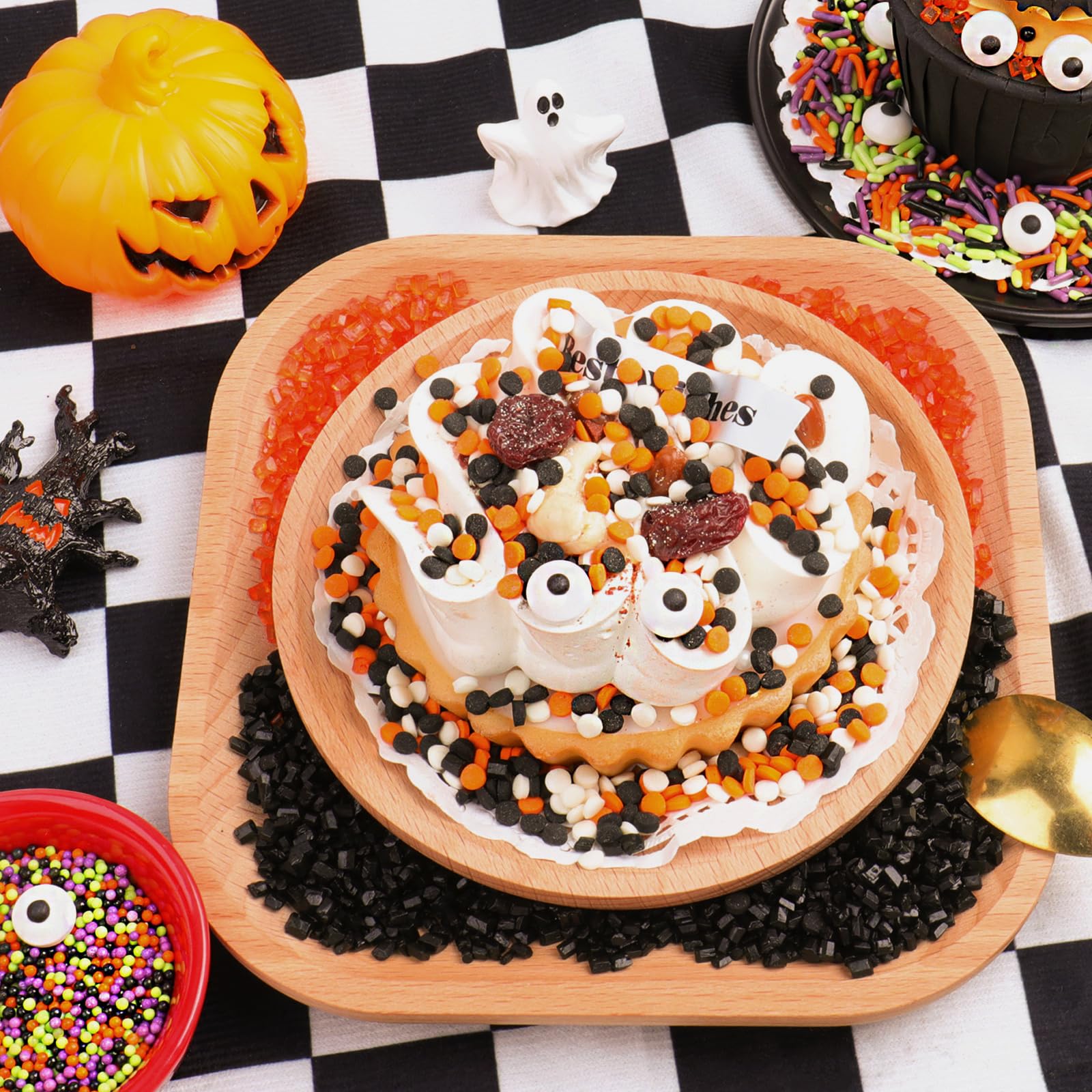 Halloween Sprinkles for Cake Decorating – Edible Eyeball Mix with Confetti, Jimmies, Nonpareils & Sugar for Cupcakes, Cookies & Spooky Desserts - Image 4