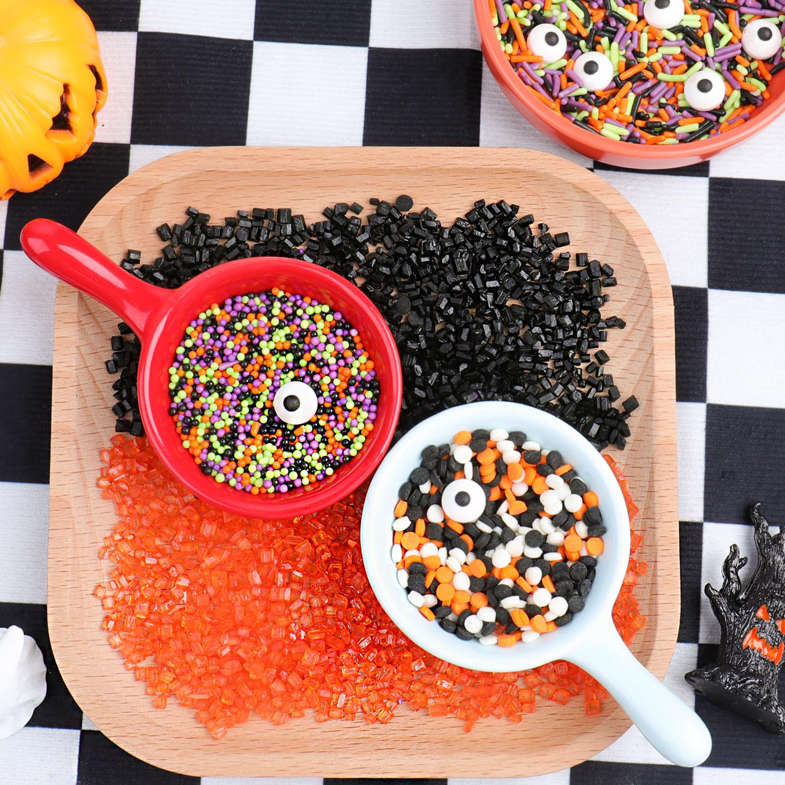 Halloween Sprinkles for Cake Decorating – Edible Eyeball Mix with Confetti, Jimmies, Nonpareils & Sugar for Cupcakes, Cookies & Spooky Desserts - Image 6