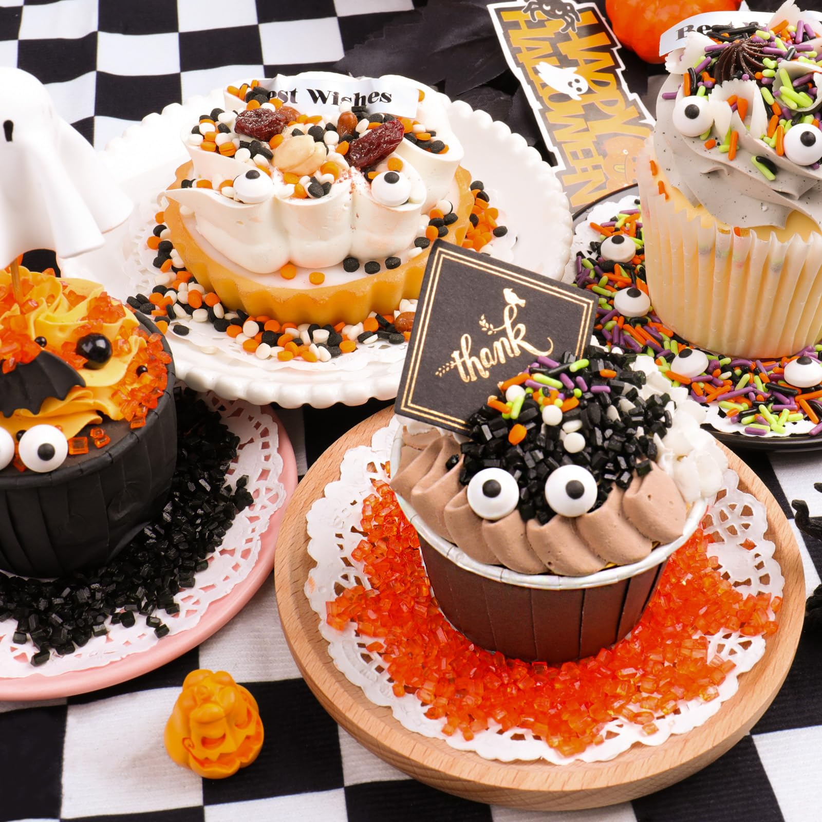 Halloween Sprinkles for Cake Decorating – Edible Eyeball Mix with Confetti, Jimmies, Nonpareils & Sugar for Cupcakes, Cookies & Spooky Desserts - Image 7