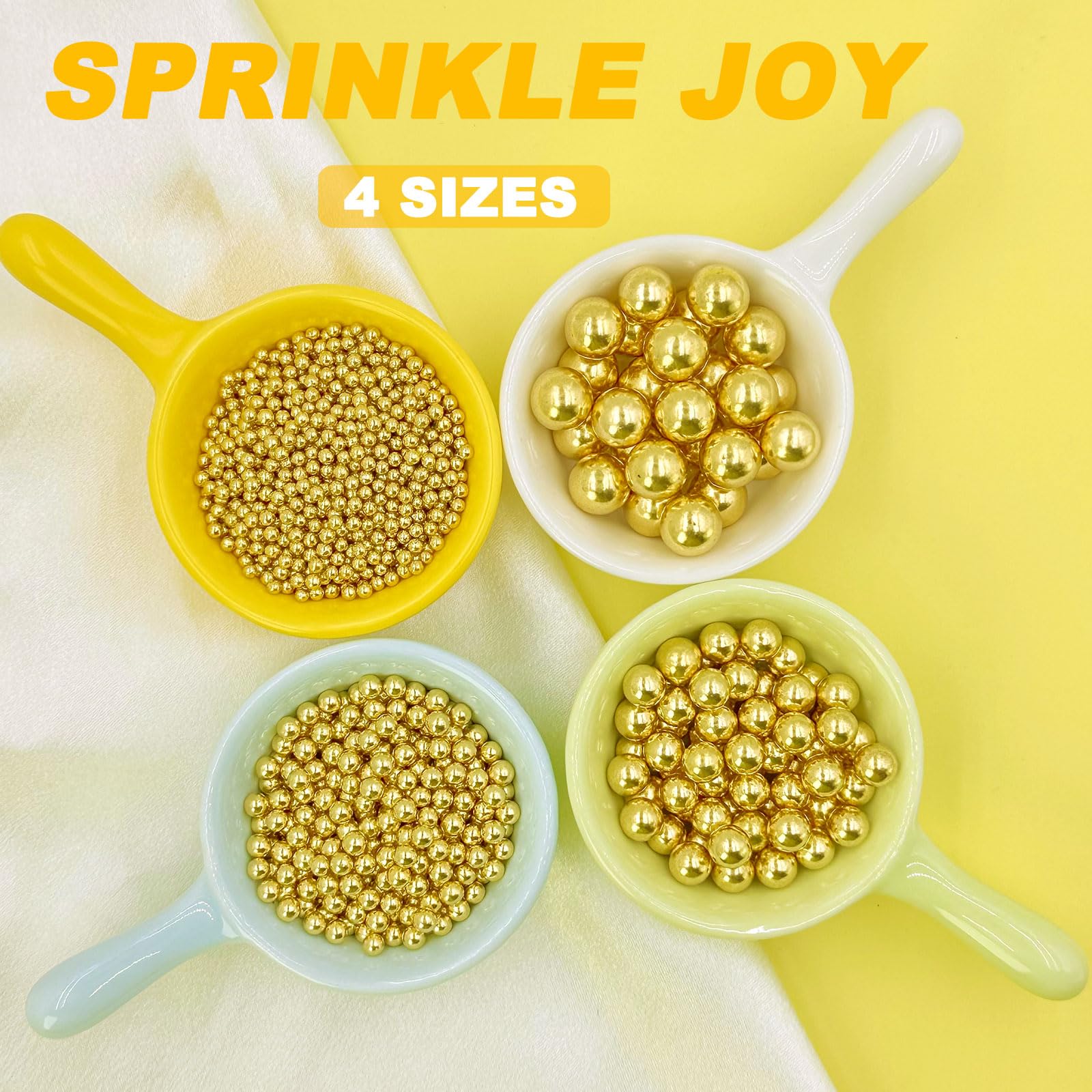 Gold Pearl Sprinkles – Metallic Edible Pearls for Cake Decorating, Perfect for Cakes, Cupcakes & Desserts - Image 7