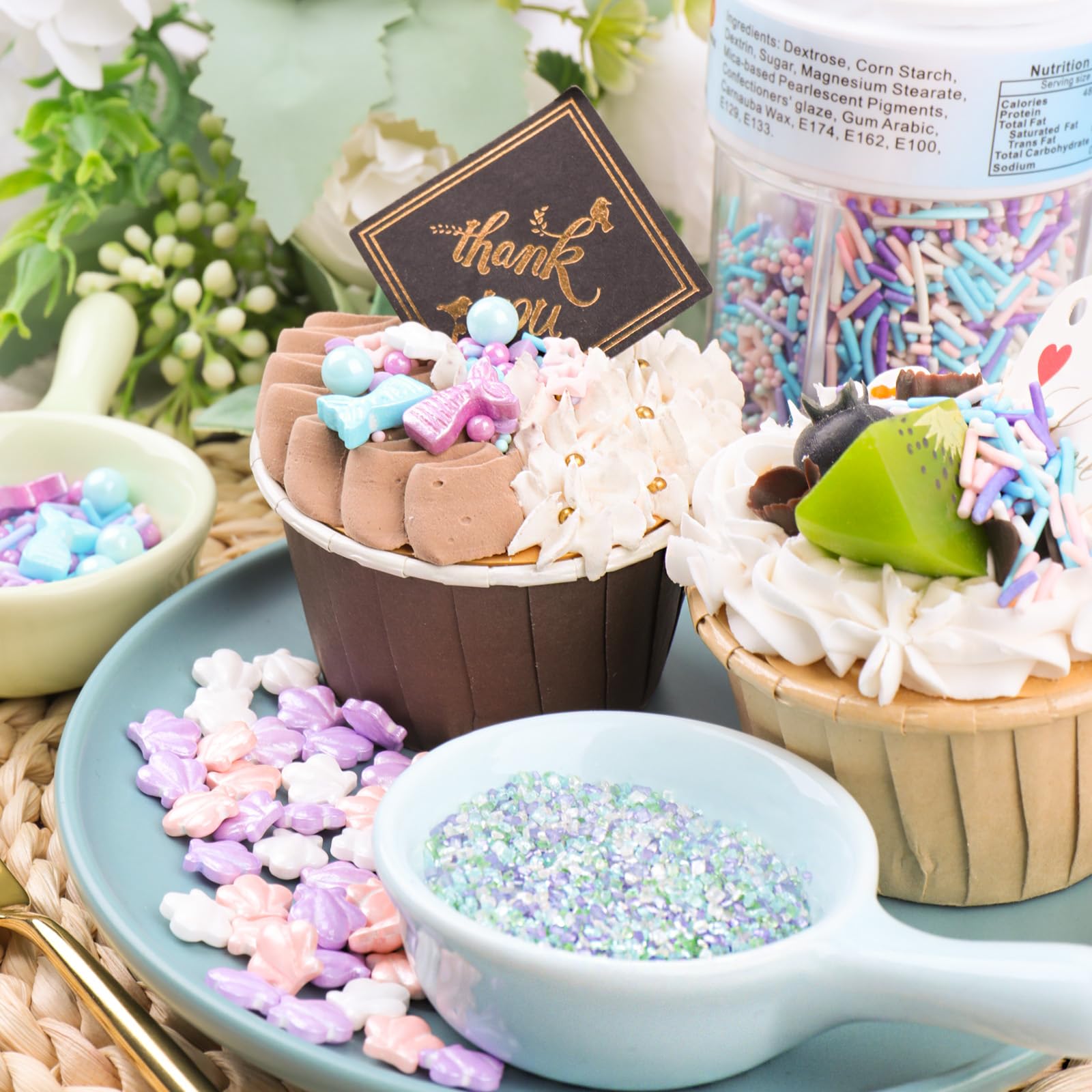 Mermaid Sprinkles – Pastel Jimmies, Seashells & Sparkling Sugar for Cake Decorating, Cupcakes, Cookies & Ice Cream - Image 2