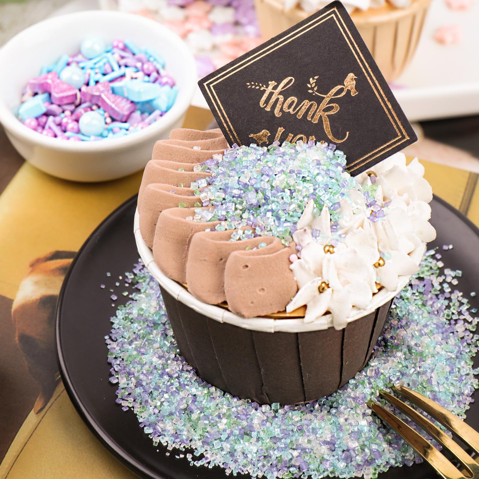 Mermaid Sprinkles – Pastel Jimmies, Seashells & Sparkling Sugar for Cake Decorating, Cupcakes, Cookies & Ice Cream - Image 5