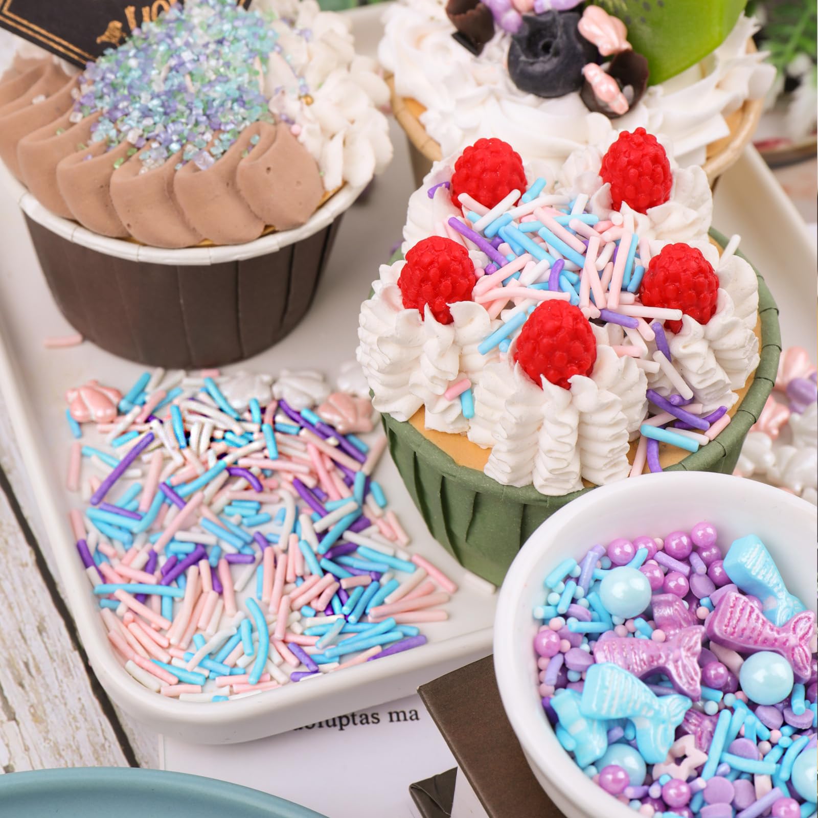 Mermaid Sprinkles – Pastel Jimmies, Seashells & Sparkling Sugar for Cake Decorating, Cupcakes, Cookies & Ice Cream - Image 6