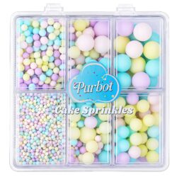 Pastel Pearl Sprinkles Set | Sugar Pearls for Cake Decorating (2mm, 4mm, 7mm, 10mm)