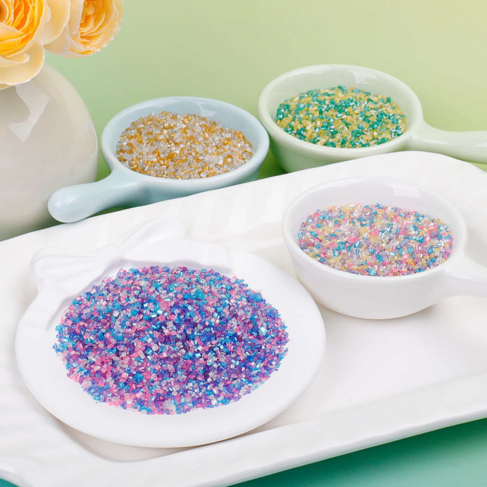 Pastel Rainbow Sanding Sugar – Pink, Blue, Yellow, Green for Cake Decorating | Perfect for Cakes, Cupcakes, Cookies & Ice Cream - Image 7