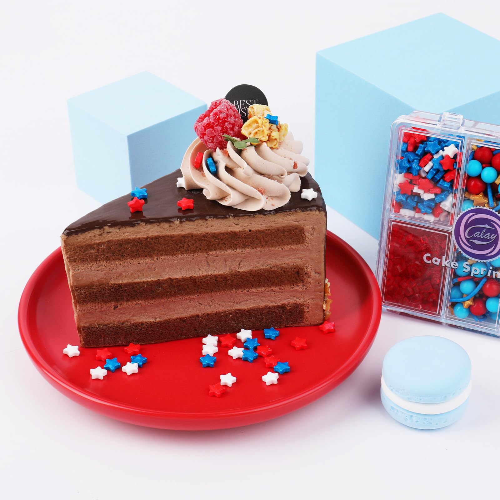 Patriotic Sprinkles Mix | Red, White & Blue Stars, Jimmies, Pearls & Sanding Sugar for Cake Decorating - Image 2
