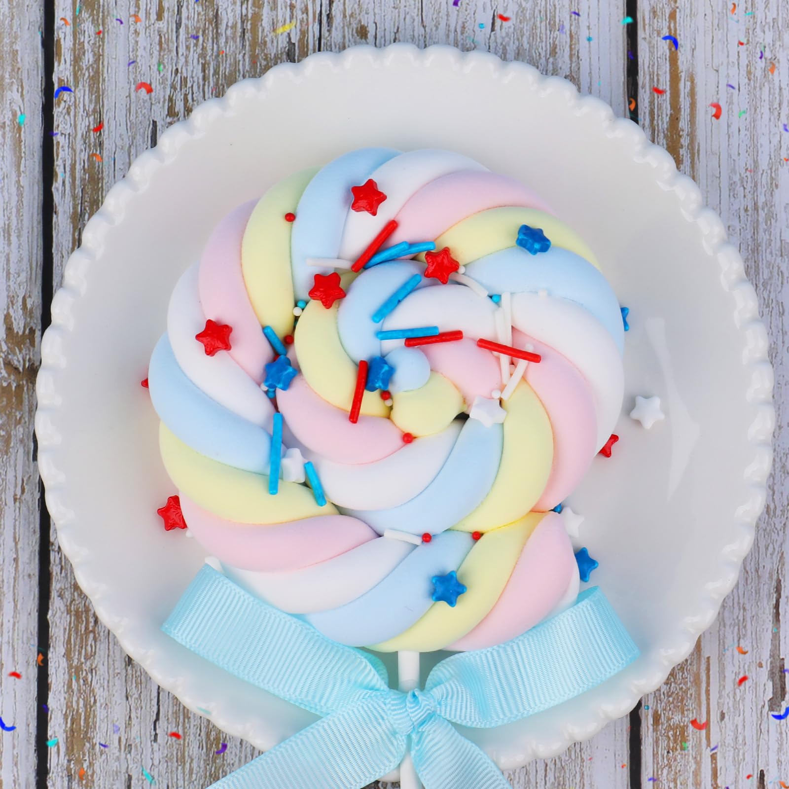 Patriotic Sprinkles Mix – Red, White & Blue Stars, Jimmies & Nonpareils for Cake Decorating - Image 3