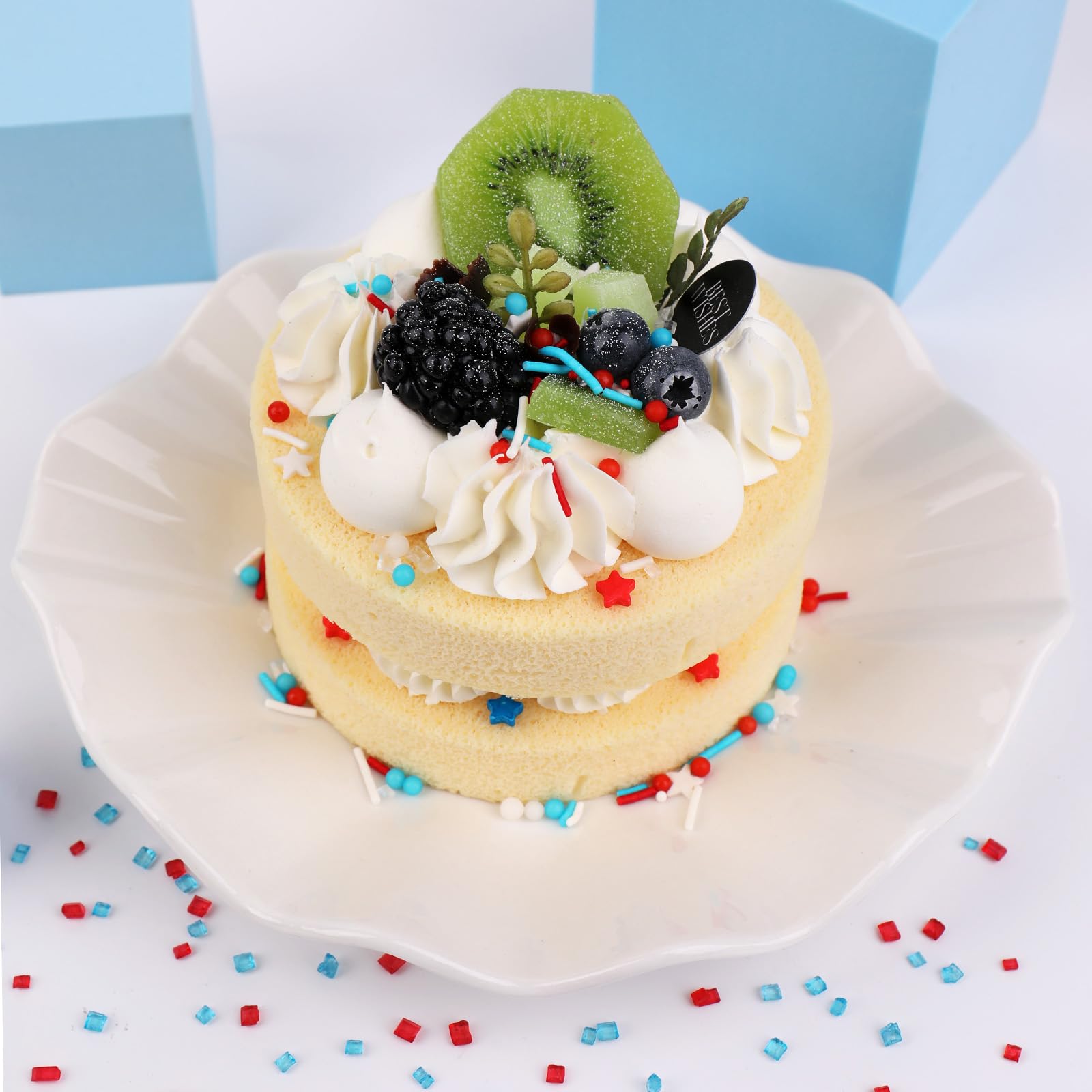 Patriotic Sprinkles Mix | Red, White & Blue Stars, Jimmies, Pearls & Sanding Sugar for Cake Decorating - Image 5