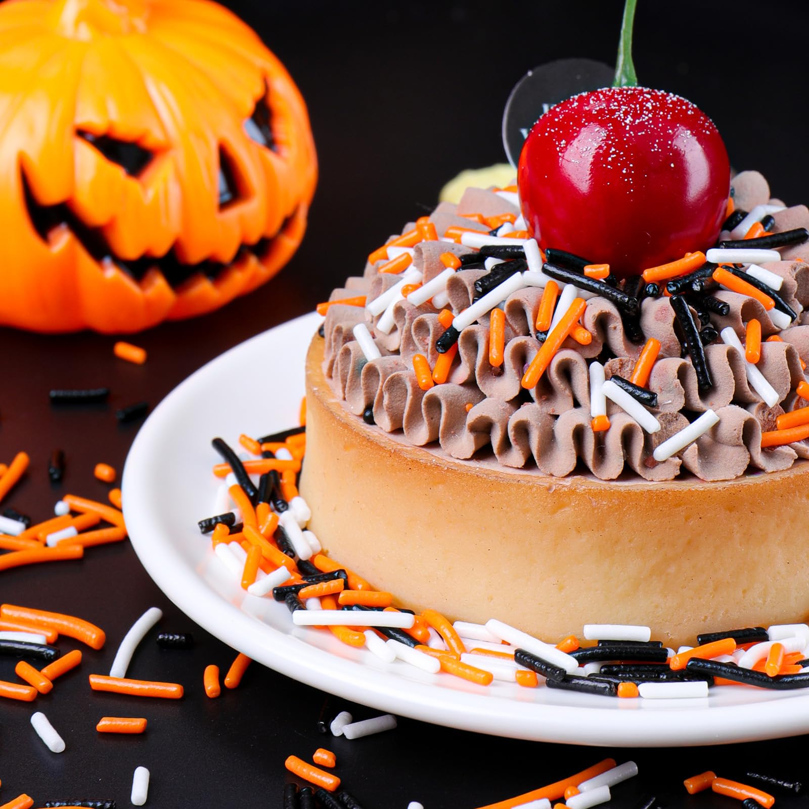 Halloween Jimmies Sprinkles – Black, Orange, Purple & White Sprinkles for Cake Decorating, Cupcakes, Cookies & Ice Cream - Image 3