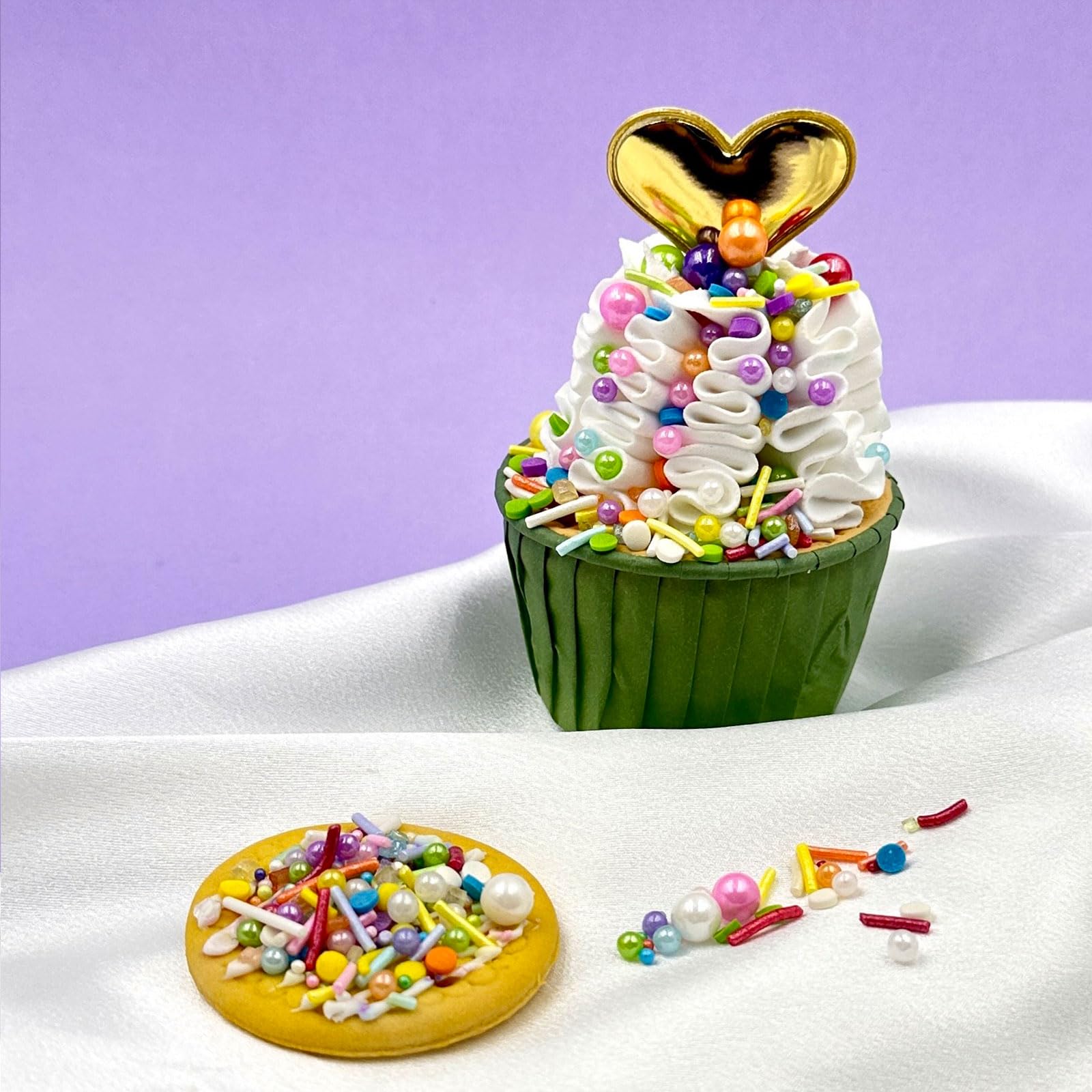 Rainbow Sprinkles for Cake Decorating – Colorful Jimmies & Pearl Confetti Mix for Cakes, Cupcakes, Cookies & Ice Cream Toppings - Image 6