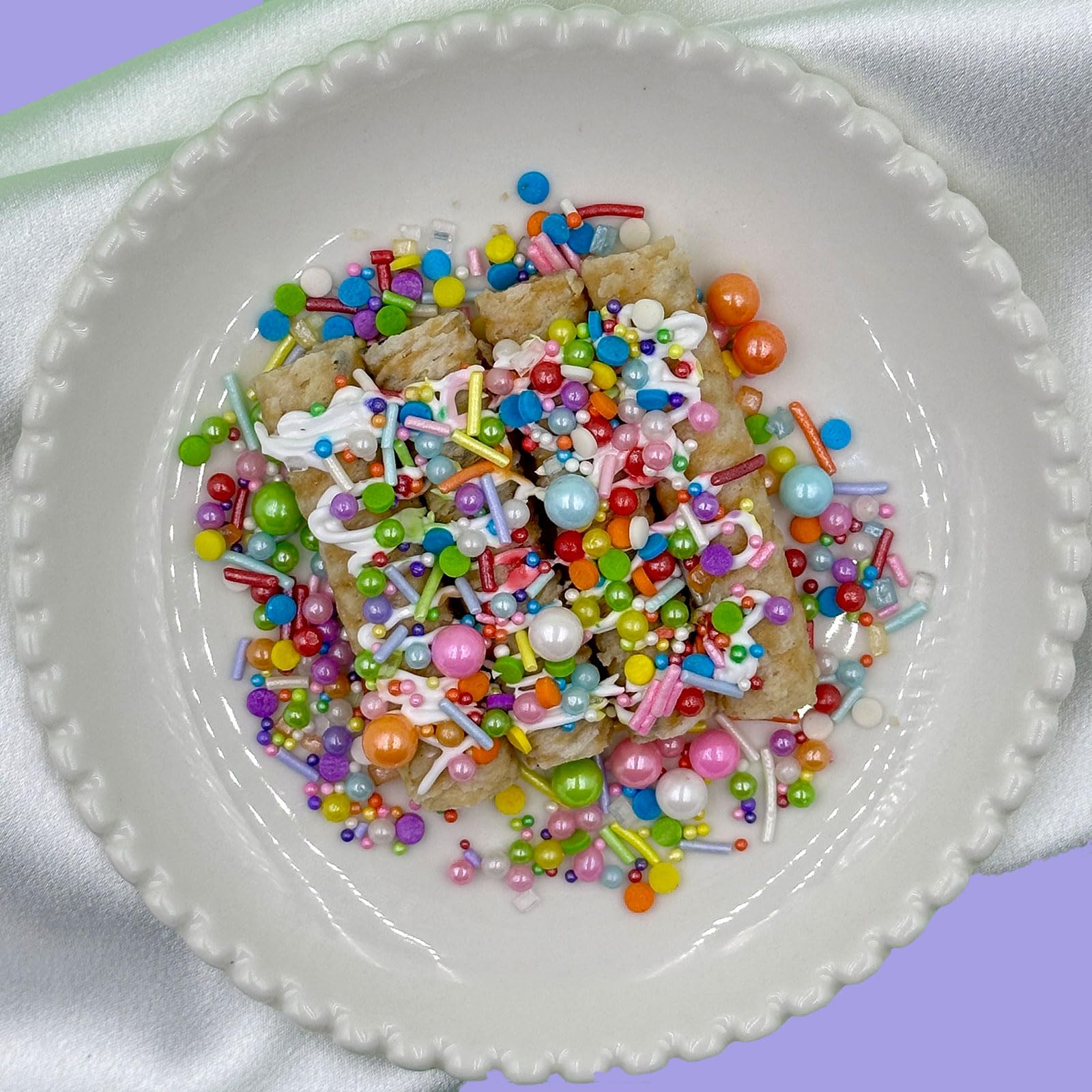 Rainbow Sprinkles for Cake Decorating – Colorful Jimmies & Pearl Confetti Mix for Cakes, Cupcakes, Cookies & Ice Cream Toppings - Image 8