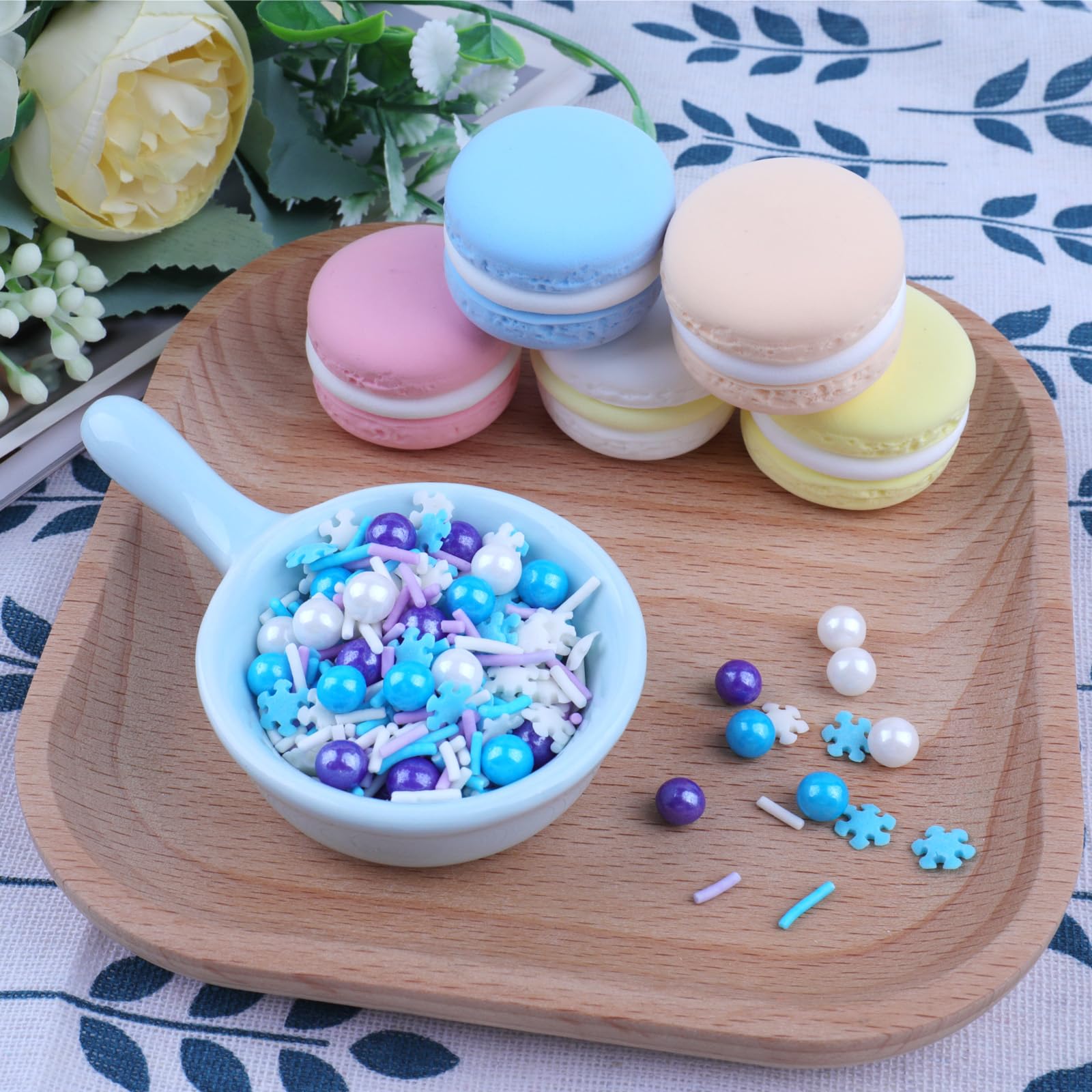 Winter Snowflake Sprinkles for Cake Decorating | Blue & White Sprinkles for Cakes, Cupcakes, Cookies & Ice Cream - Image 6