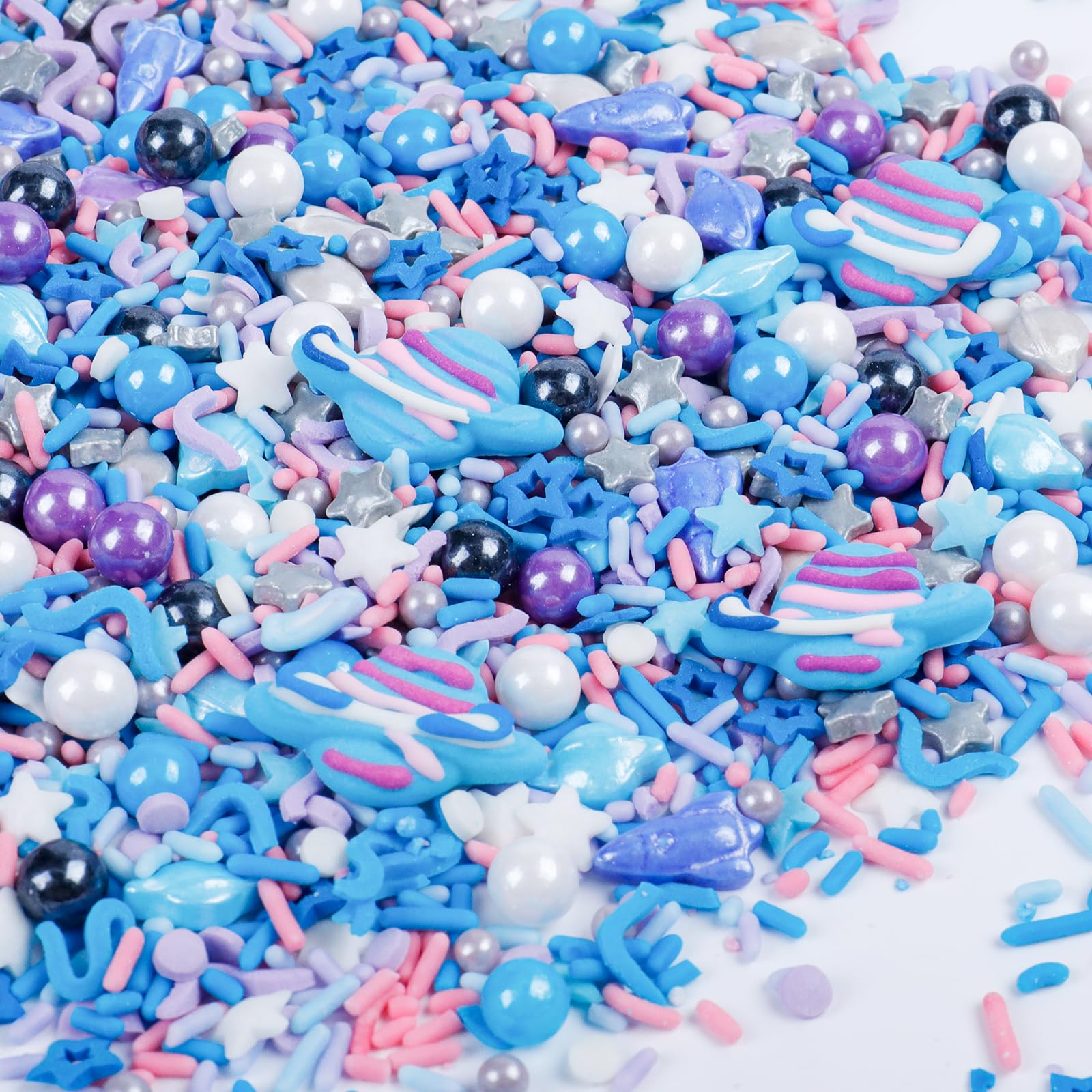 space themed sprinkles galaxy mix rocket planet star spacecraft cake decorating