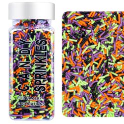 halloween jimmies sprinkles black orange purple green cake decorating cupcake cookie topping