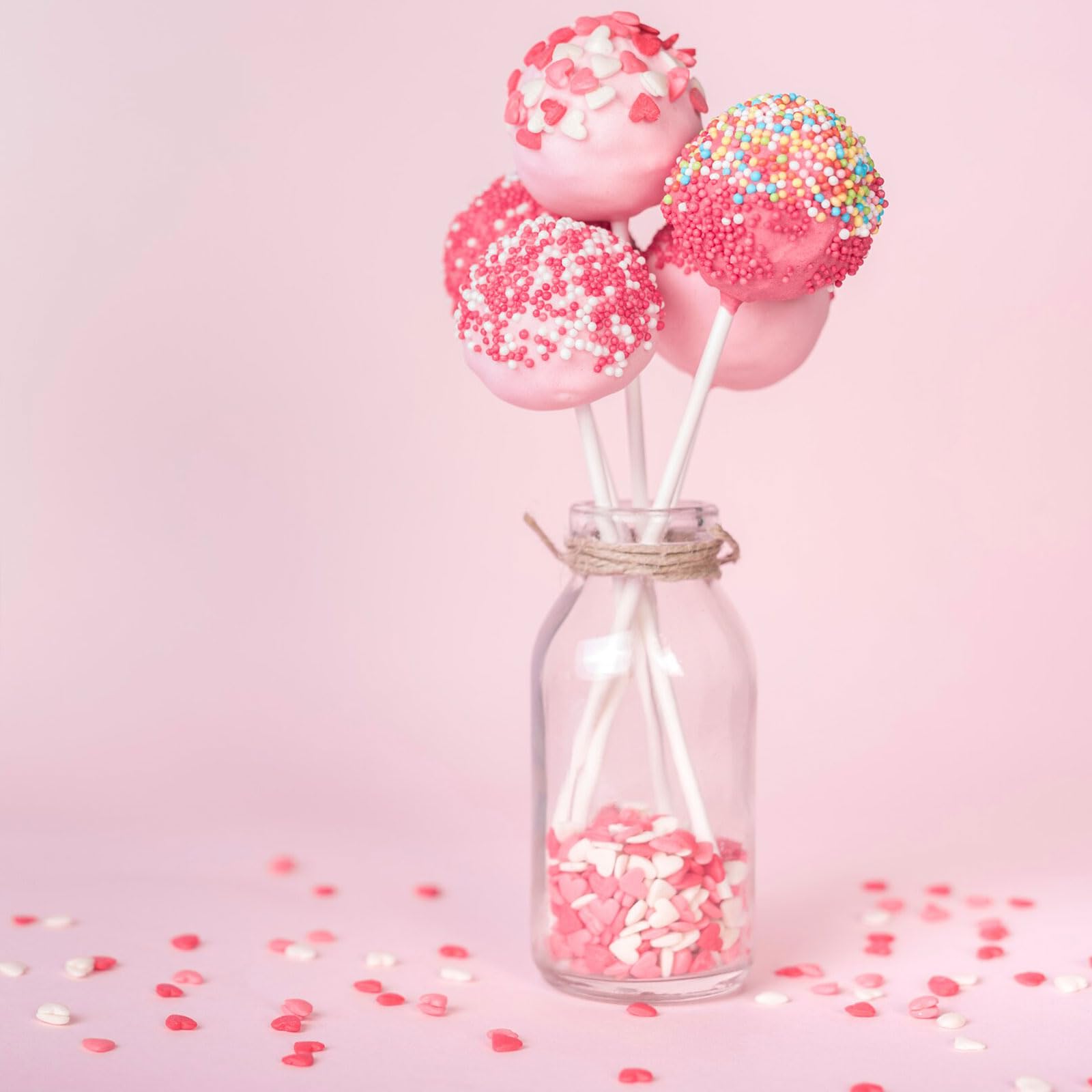 Valentine’s Sprinkles Mix for Cake Decorating, Cupcakes, Cookies & Ice Cream (Hearts, Jimmies, Pearls) - Image 3