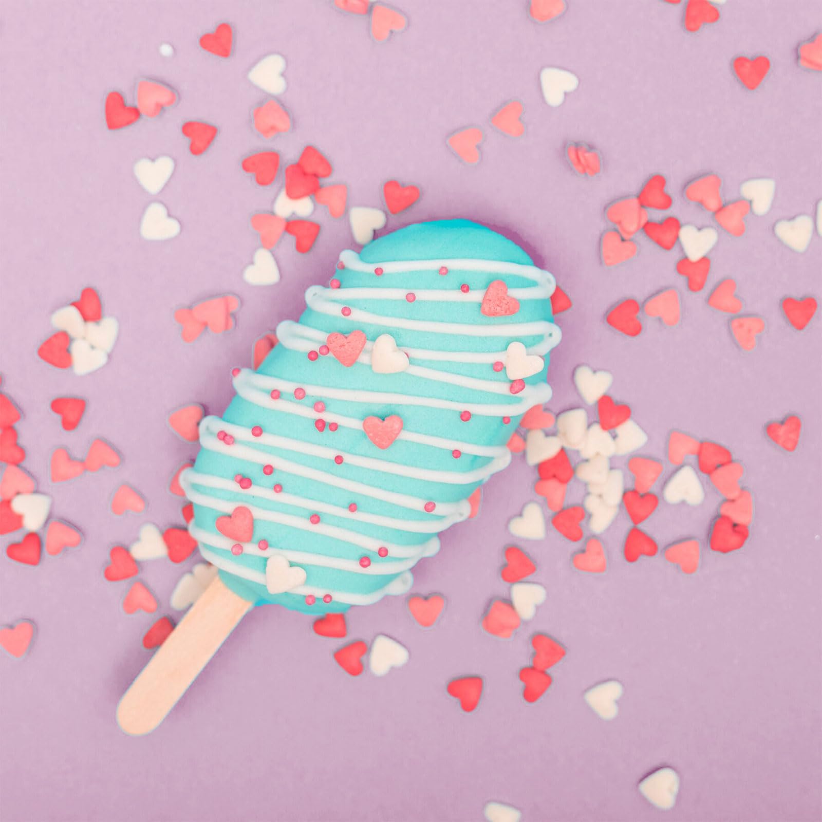 Valentine’s Sprinkles Mix for Cake Decorating, Cupcakes, Cookies & Ice Cream (Hearts, Jimmies, Pearls) - Image 4