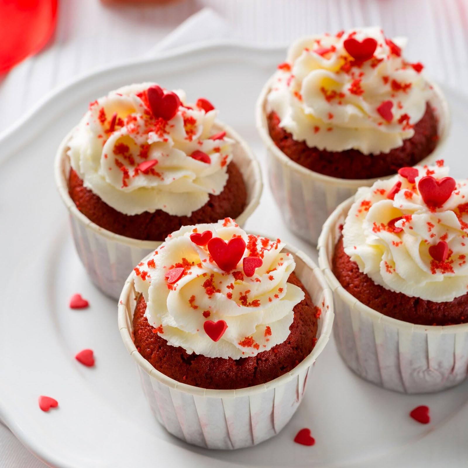 Valentine’s Sprinkles Mix for Cake Decorating, Cupcakes, Cookies & Ice Cream (Hearts, Jimmies, Pearls) - Image 5