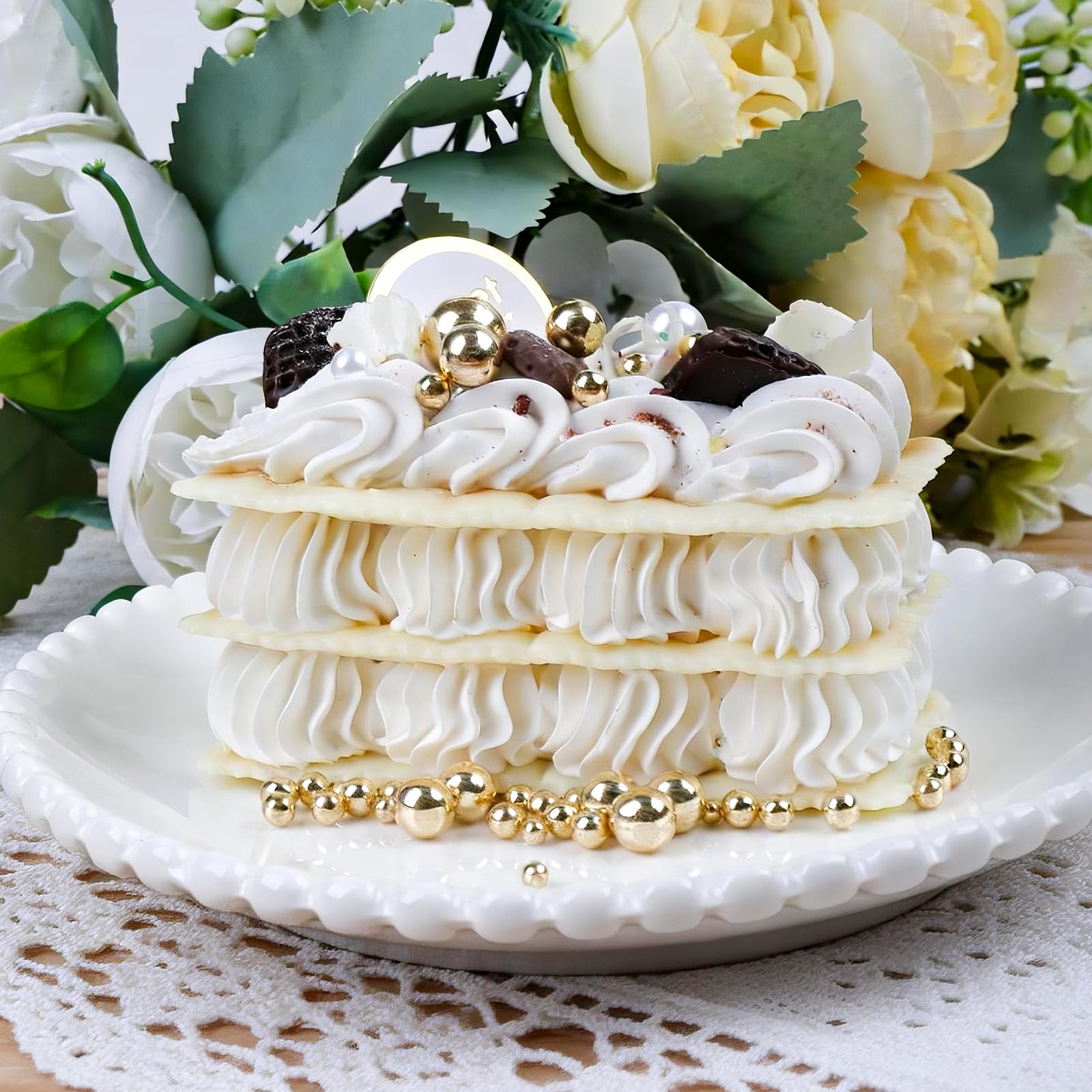 Edible Sugar Pearls – White, Gold, Silver Sprinkles for Cake Decorating | Perfect for Cakes, Cupcakes, Cookies & Ice Cream - Image 3