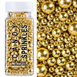 gold pearl sprinkles cake decorating edible sugar pearls cupcake cookie elegant dessert toppings